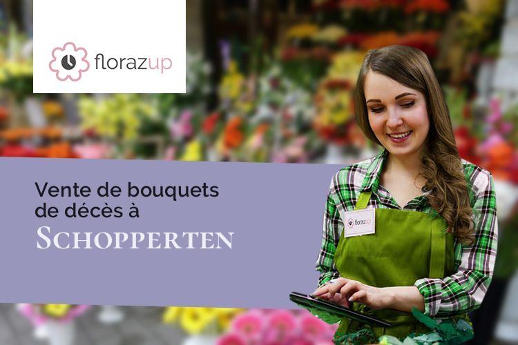 couronnes florales pour des obsèques à Schopperten (Bas-Rhin/67260)