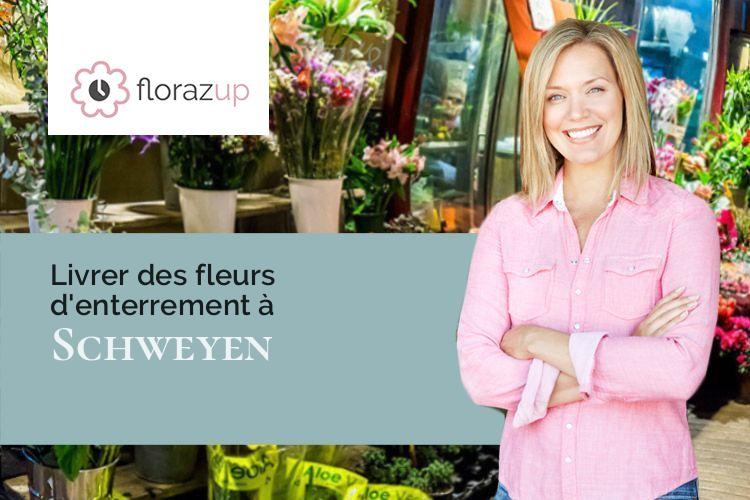 coeurs de fleurs pour des obsèques à Schweyen (Moselle/57720)