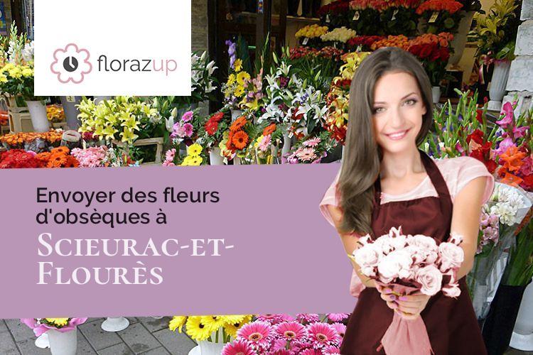 gerbes de fleurs pour un deuil à Scieurac-et-Flourès (Gers/32230)