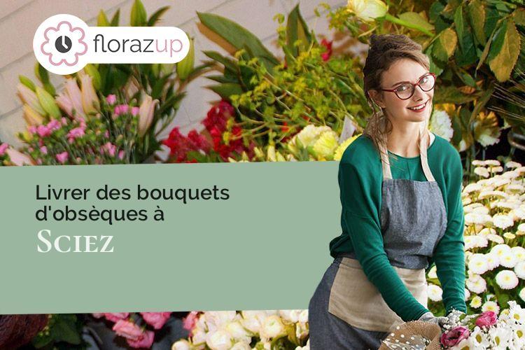 compositions florales pour un deuil à Sciez (Haute-Savoie/74140)