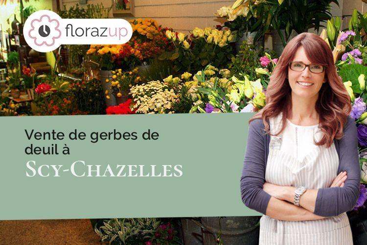 gerbes de fleurs pour des funérailles à Scy-Chazelles (Moselle/57160)