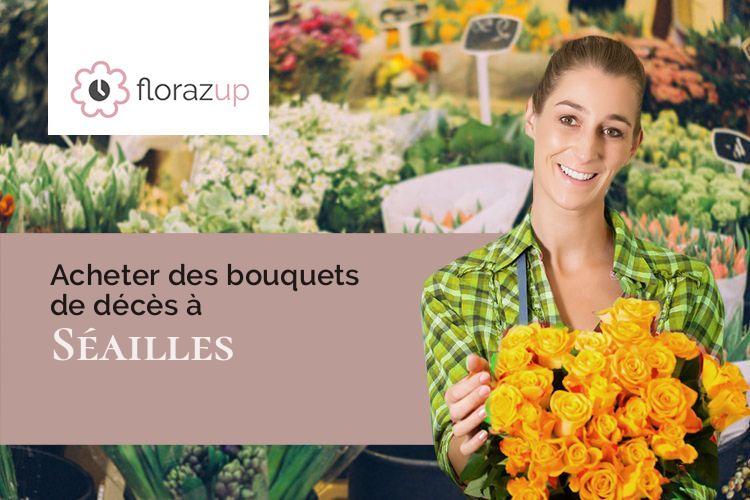 fleurs deuil pour un décès à Séailles (Gers/32190)
