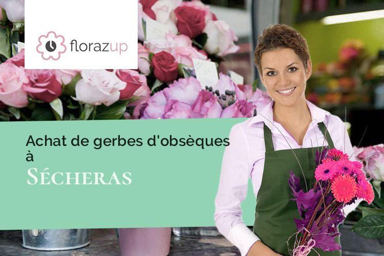 coeurs de fleurs pour des obsèques à Sécheras (Ardèche/07610)