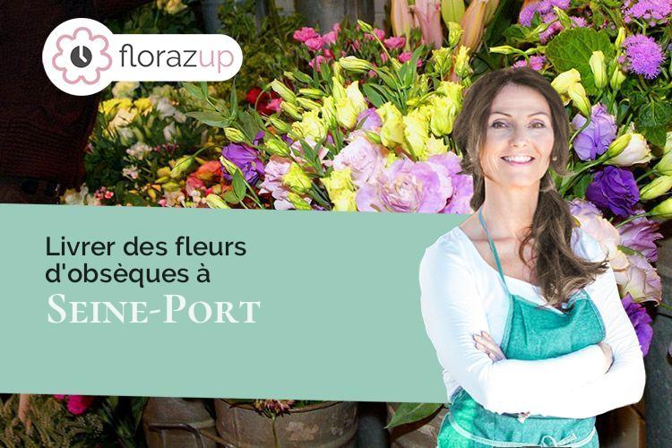 fleurs deuil pour des obsèques à Seine-Port (Seine-et-Marne/77240)