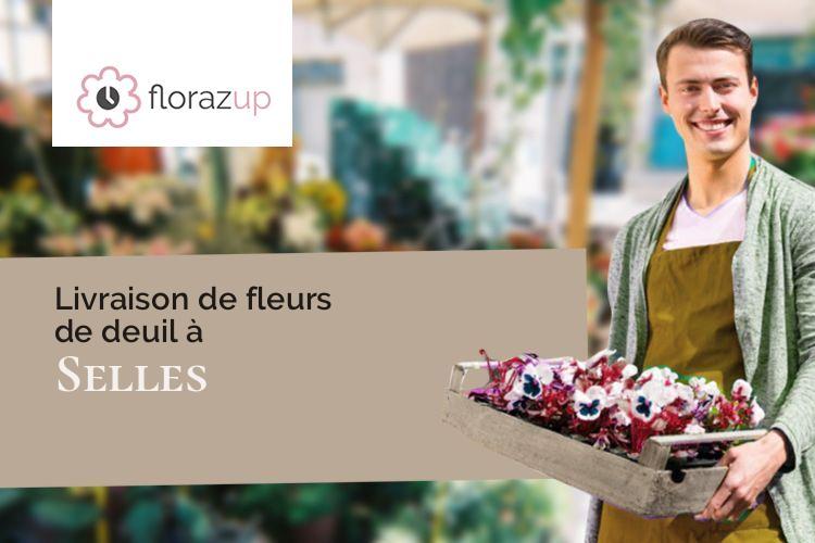 gerbes de fleurs pour un deuil à Selles (Eure/27500)
