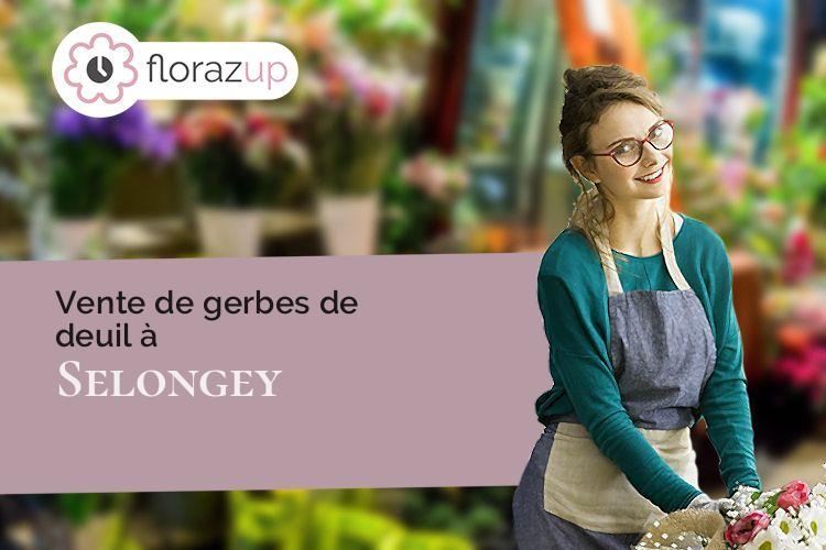couronnes florales pour des obsèques à Selongey (Côte-d'Or/21260)