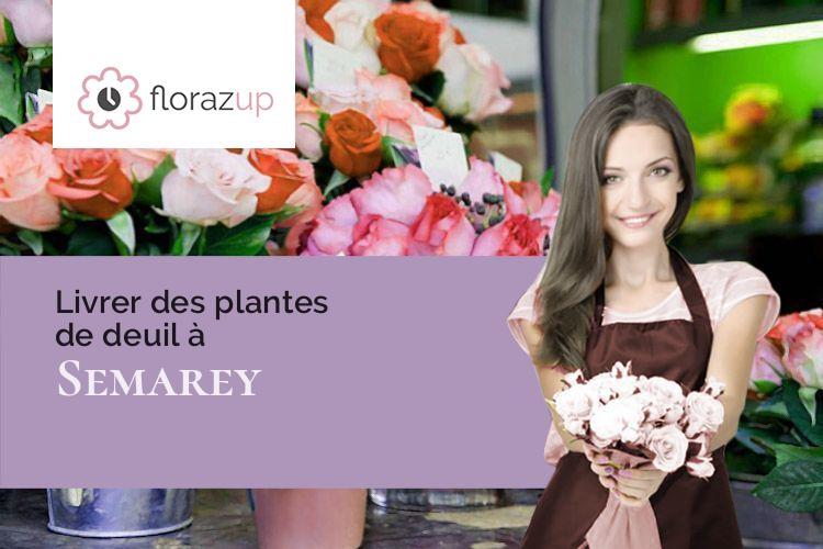 gerbes de fleurs pour un deuil à Semarey (Côte-d'Or/21320)