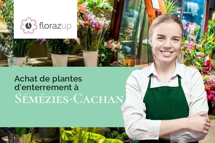 croix de fleurs pour des funérailles à Sémézies-Cachan (Gers/32450)