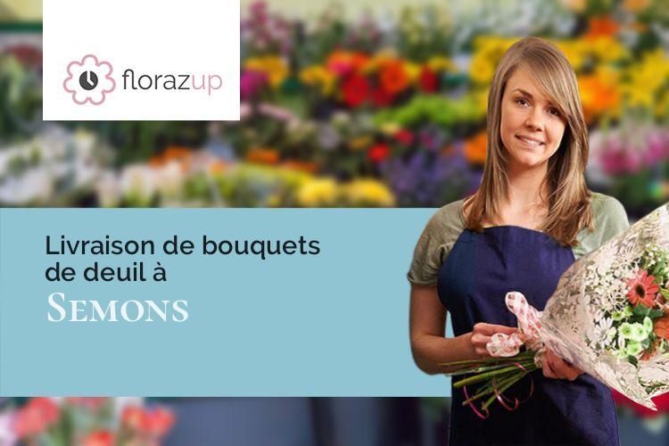 compositions florales pour un deuil à Semons (Isère/38260)