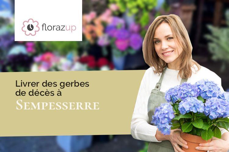 croix de fleurs pour une crémation à Sempesserre (Gers/32700)