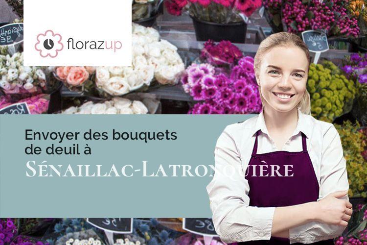 couronnes florales pour un enterrement à Sénaillac-Latronquière (Lot/46210)