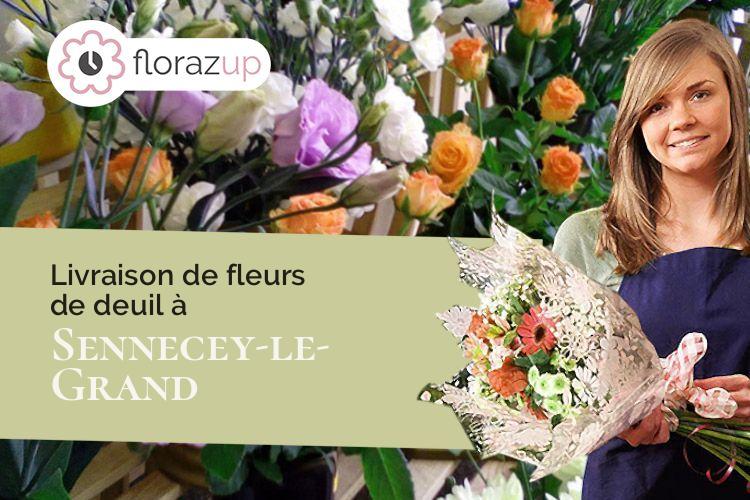 fleurs deuil pour un enterrement à Sennecey-le-Grand (Saône-et-Loire/71240)