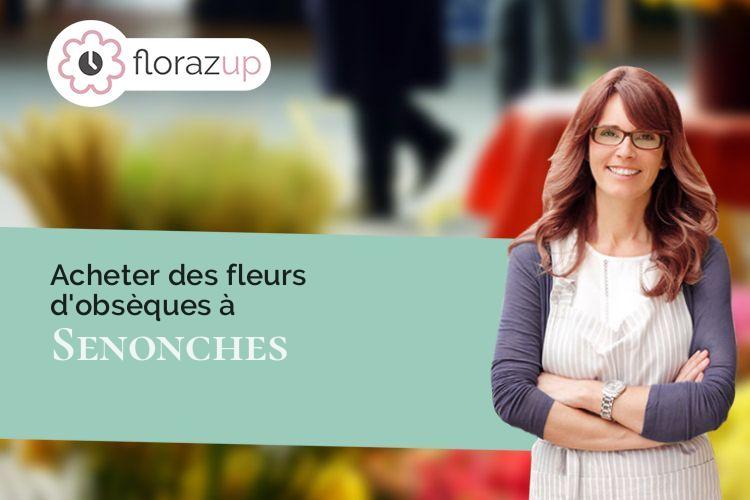 coeur de fleurs pour un décès à Senonches (Eure-et-Loir/28250)