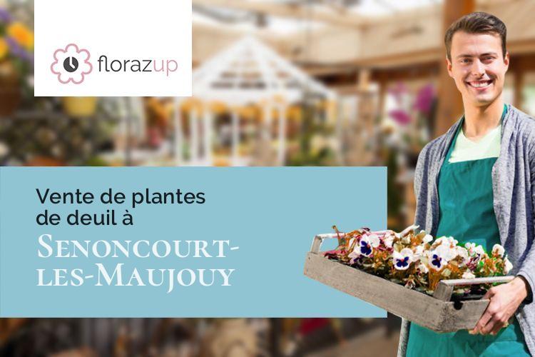 couronnes de fleurs pour des funérailles à Senoncourt-les-Maujouy (Meuse/55220)
