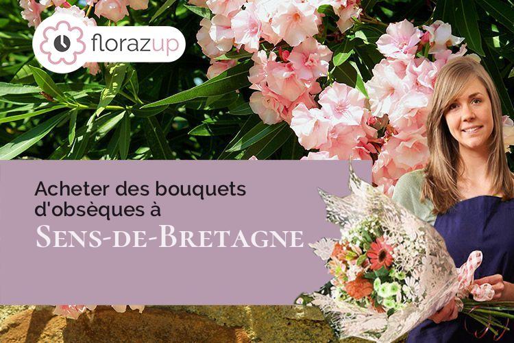 compositions de fleurs pour un enterrement à Sens-de-Bretagne (Ille-et-Vilaine/35490)
