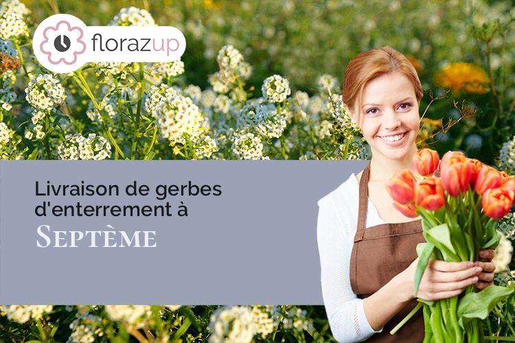 couronnes de fleurs pour un enterrement à Septème (Isère/38780)