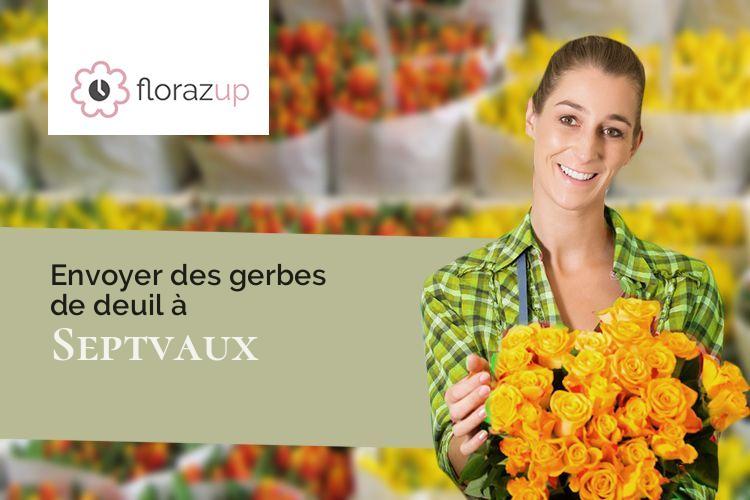 fleurs deuil pour un décès à Septvaux (Aisne/02410)
