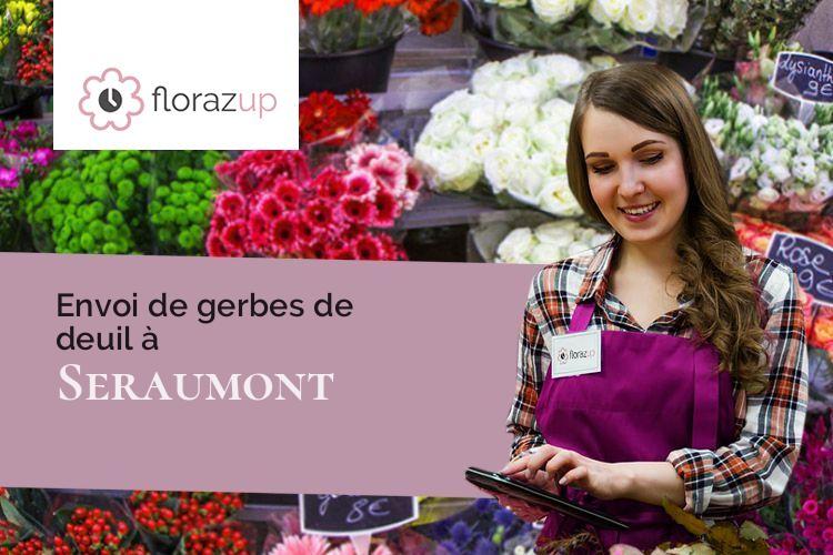 coeurs de fleurs pour des funérailles à Seraumont (Vosges/88630)