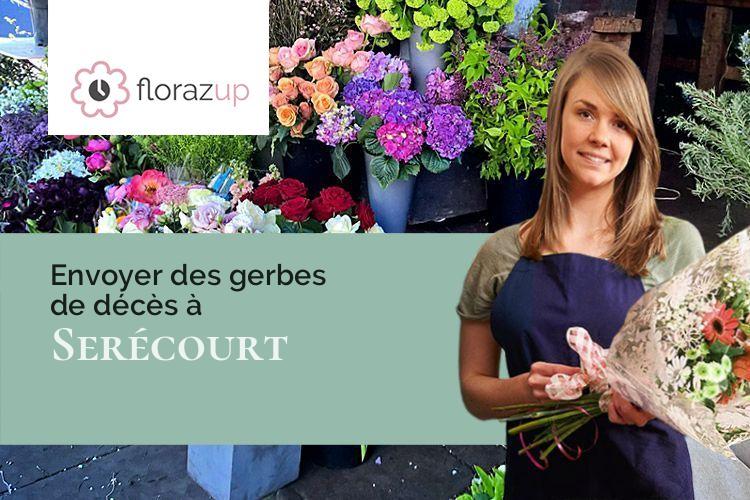couronnes florales pour un enterrement à Serécourt (Vosges/88320)