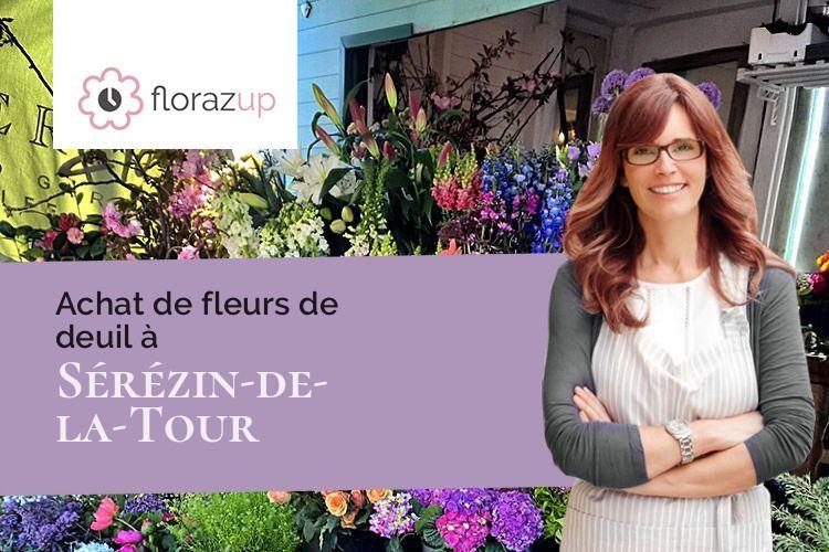 couronnes de fleurs pour une crémation à Sérézin-de-la-Tour (Isère/38300)