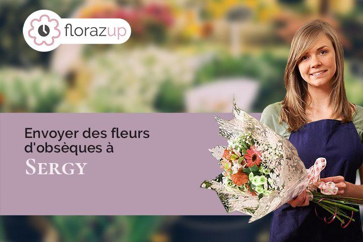 compositions de fleurs pour des funérailles à Sergy (Ain/01630)