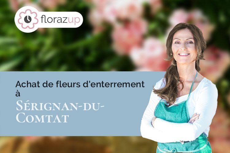 compositions florales pour un deuil à Sérignan-du-Comtat (Vaucluse/84830)