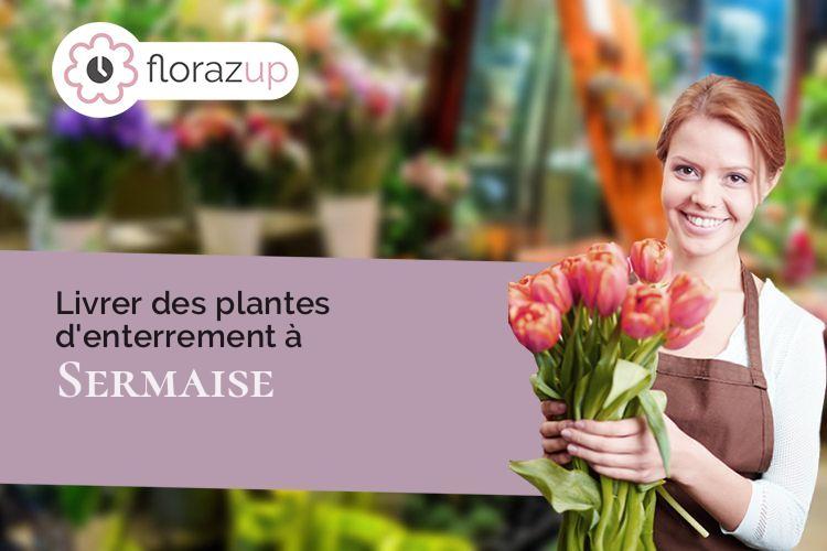 compositions de fleurs pour un décès à Sermaise (Essonne/91530)
