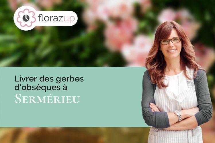 fleurs deuil pour une crémation à Sermérieu (Isère/38510)