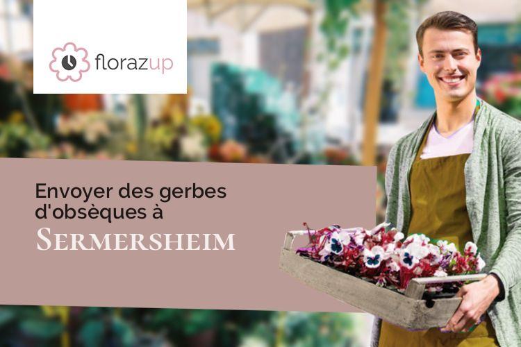 coeurs de fleurs pour un enterrement à Sermersheim (Bas-Rhin/67230)