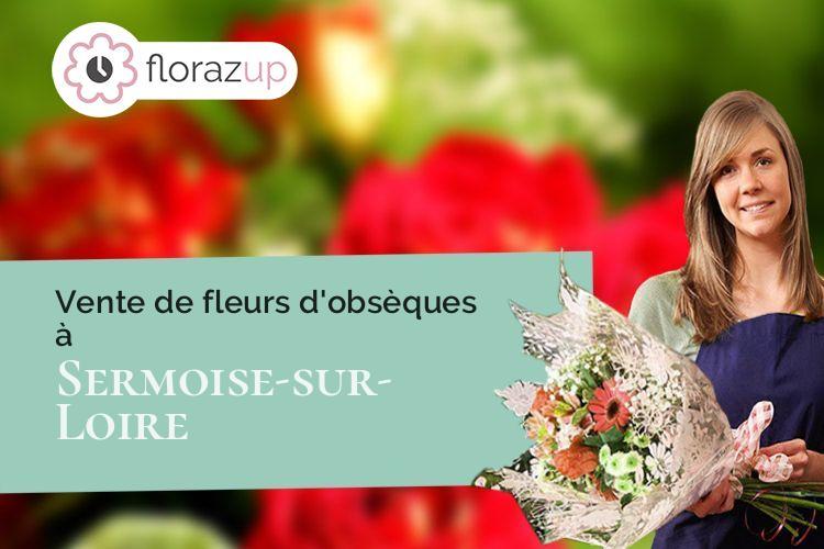 coeur de fleurs pour un décès à Sermoise-sur-Loire (Nièvre/58000)