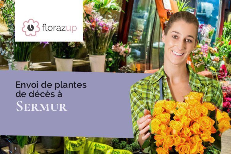 fleurs deuil pour un enterrement à Sermur (Creuse/23700)