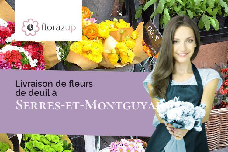 fleurs deuil pour un décès à Serres-et-Montguyard (Dordogne/24500)