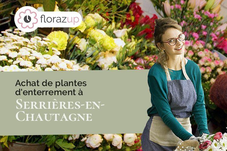 fleurs deuil pour un enterrement à Serrières-en-Chautagne (Savoie/73310)