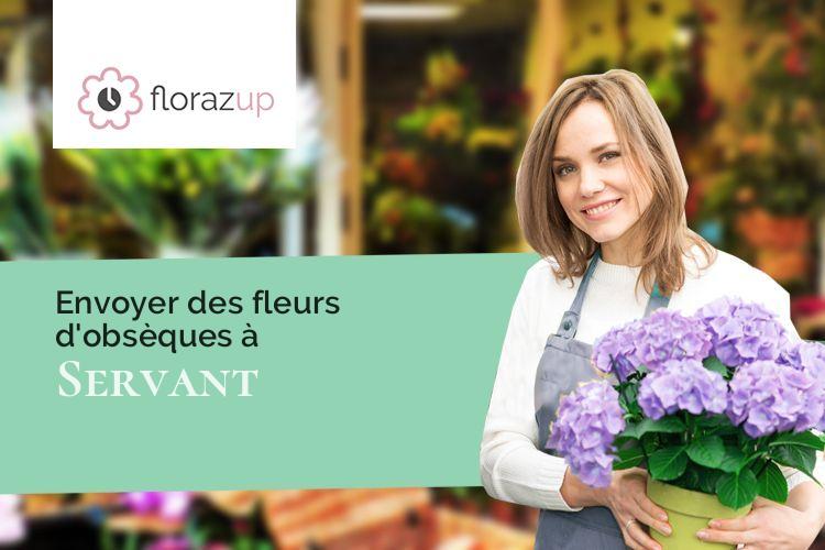 créations de fleurs pour un enterrement à Servant (Puy-de-Dôme/63560)