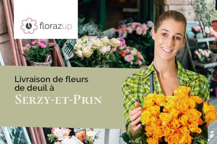 gerbes de fleurs pour des obsèques à Serzy-et-Prin (Marne/51170)
