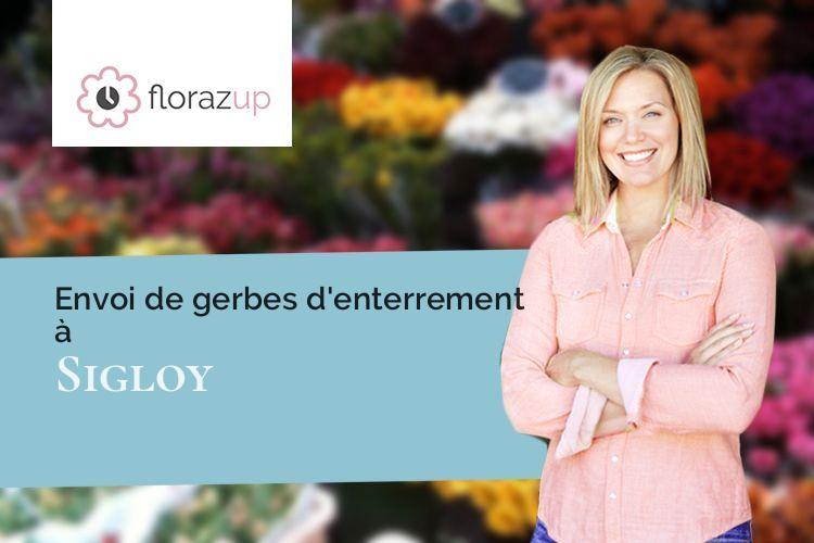 couronnes florales pour des obsèques à Sigloy (Loiret/45110)