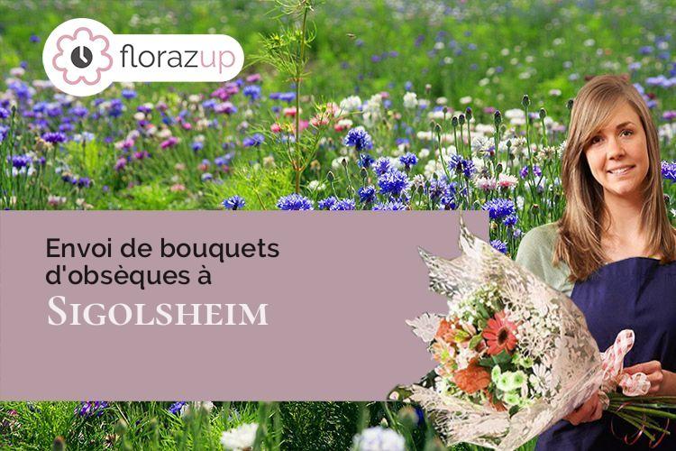 compositions de fleurs pour un décès à Sigolsheim (Haut-Rhin/68240)