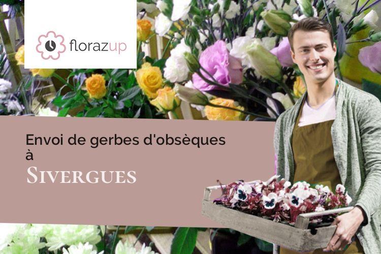 gerbes de fleurs pour des obsèques à Sivergues (Vaucluse/84400)
