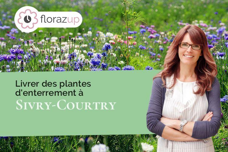 couronnes de fleurs pour un enterrement à Sivry-Courtry (Seine-et-Marne/77115)