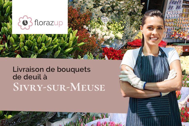 couronnes florales pour un enterrement à Sivry-sur-Meuse (Meuse/55110)