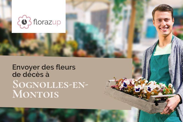 compositions florales pour des obsèques à Sognolles-en-Montois (Seine-et-Marne/77520)