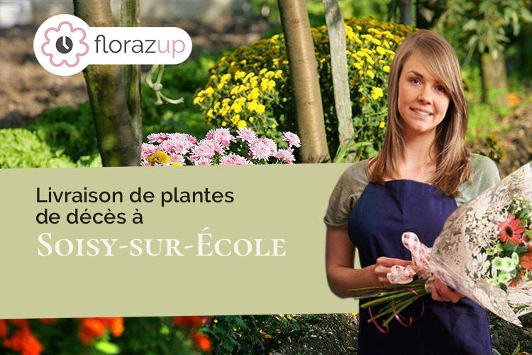 couronnes de fleurs pour des funérailles à Soisy-sur-École (Essonne/91840)