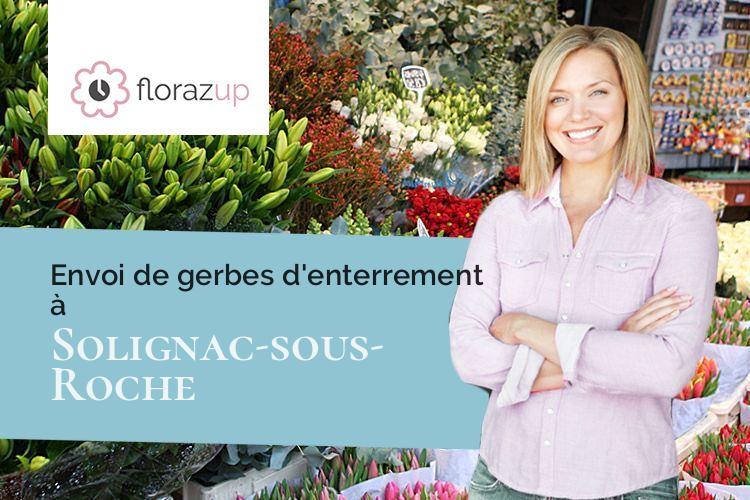 couronnes florales pour une crémation à Solignac-sous-Roche (Haute-Loire/43130)