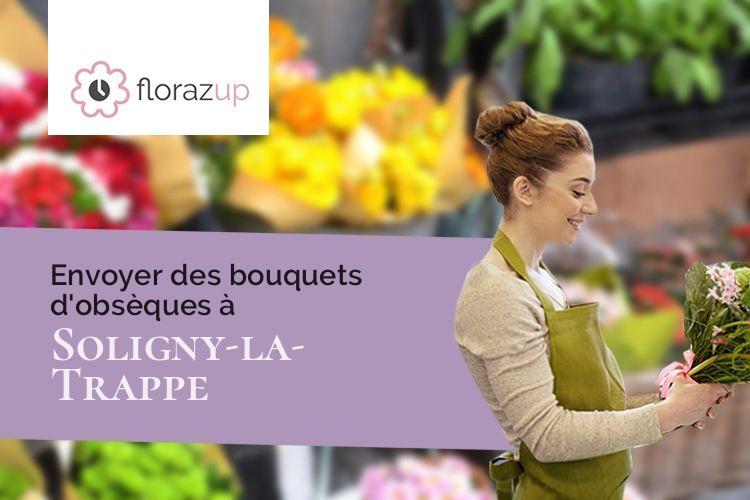 compositions florales pour des obsèques à Soligny-la-Trappe (Orne/61380)