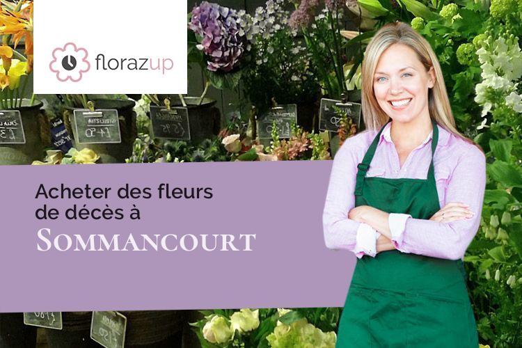 fleurs deuil pour une crémation à Sommancourt (Haute-Marne/52130)