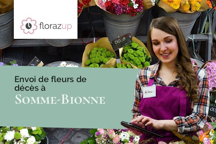 couronnes de fleurs pour un décès à Somme-Bionne (Marne/51800)