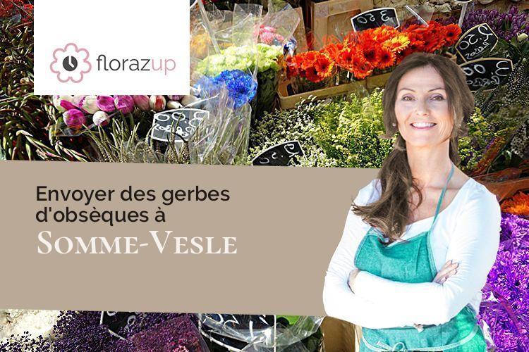 gerbes de fleurs pour une crémation à Somme-Vesle (Marne/51460)