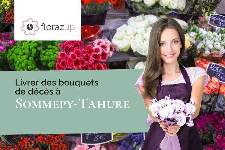 compositions florales pour des funérailles à Sommepy-Tahure (Marne/51600)