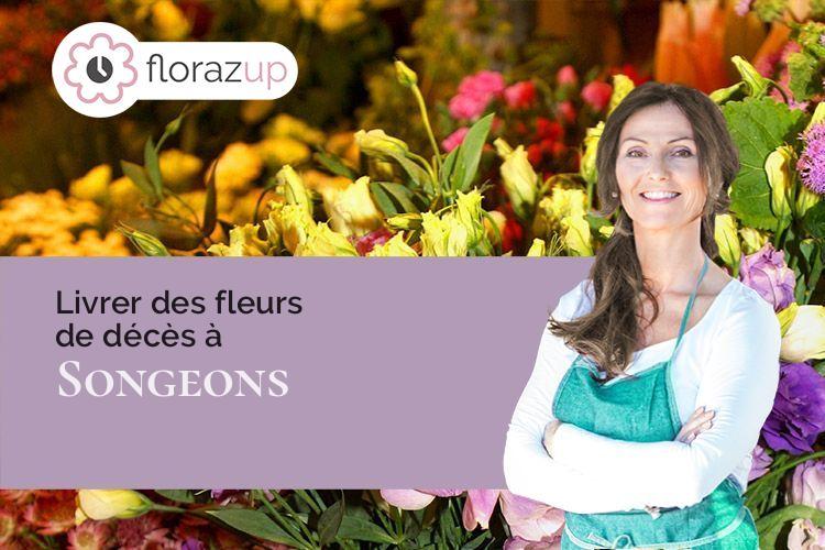 compositions de fleurs pour une crémation à Songeons (Oise/60380)