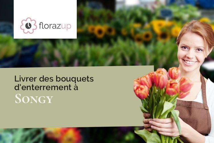 couronnes florales pour des obsèques à Songy (Marne/51240)